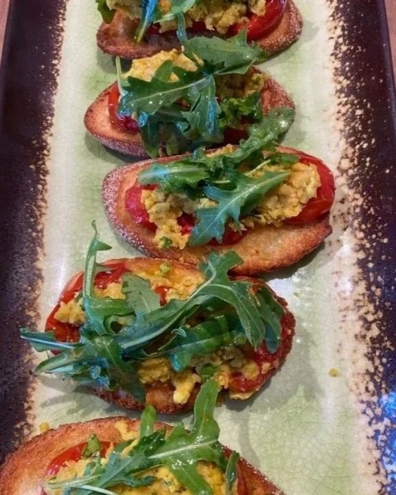 Chickpea and Tomato Bruschetta