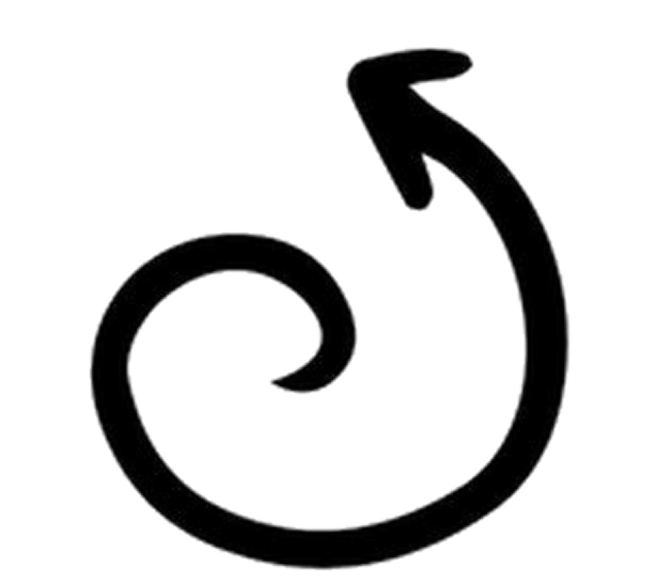 Black swirl pattern on white background