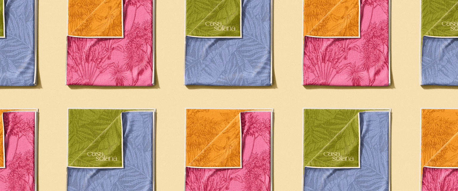 Animation of bright and colorful patterned beach towels alternating colors.