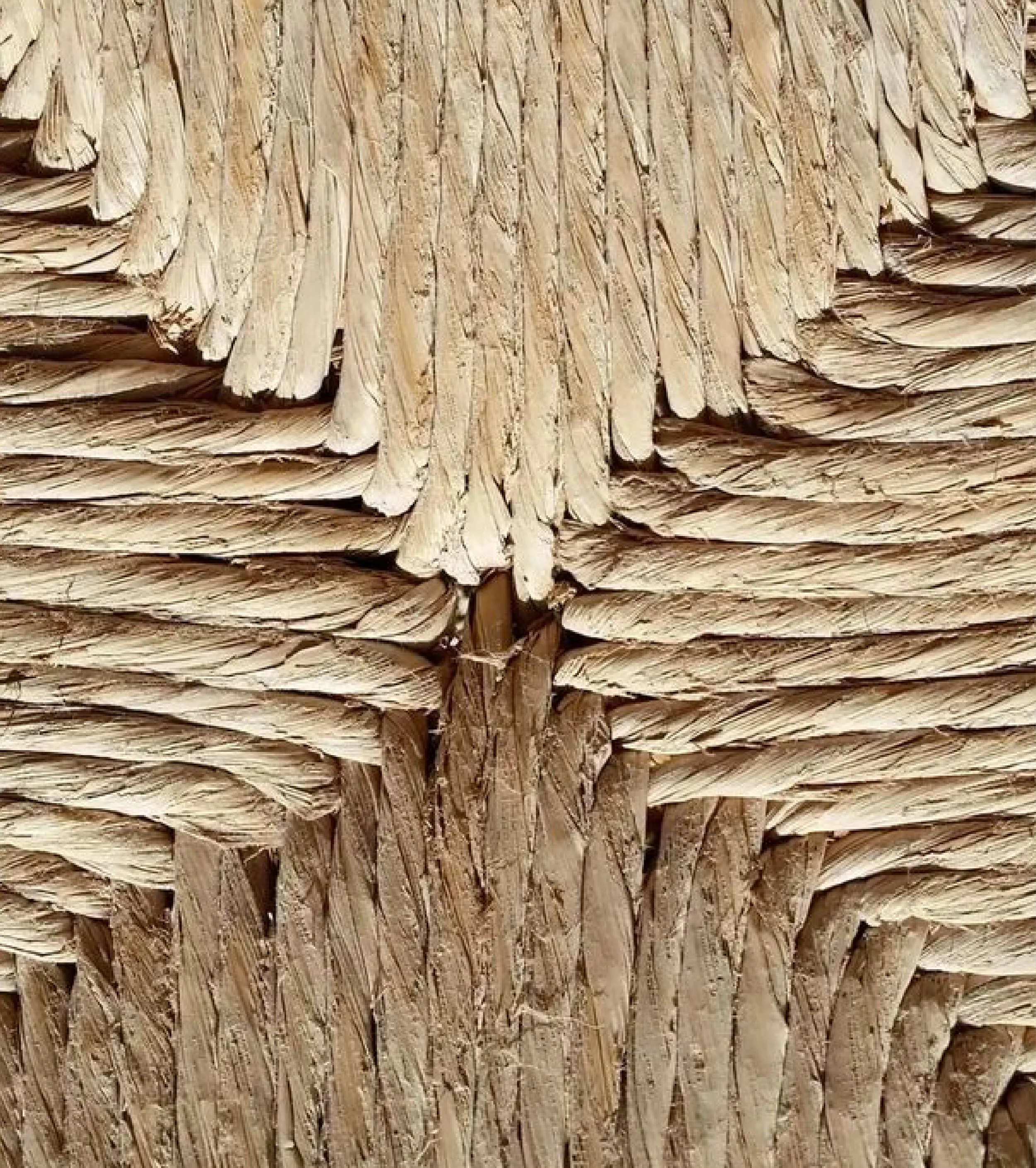 Straw textures of the Tulum huts.