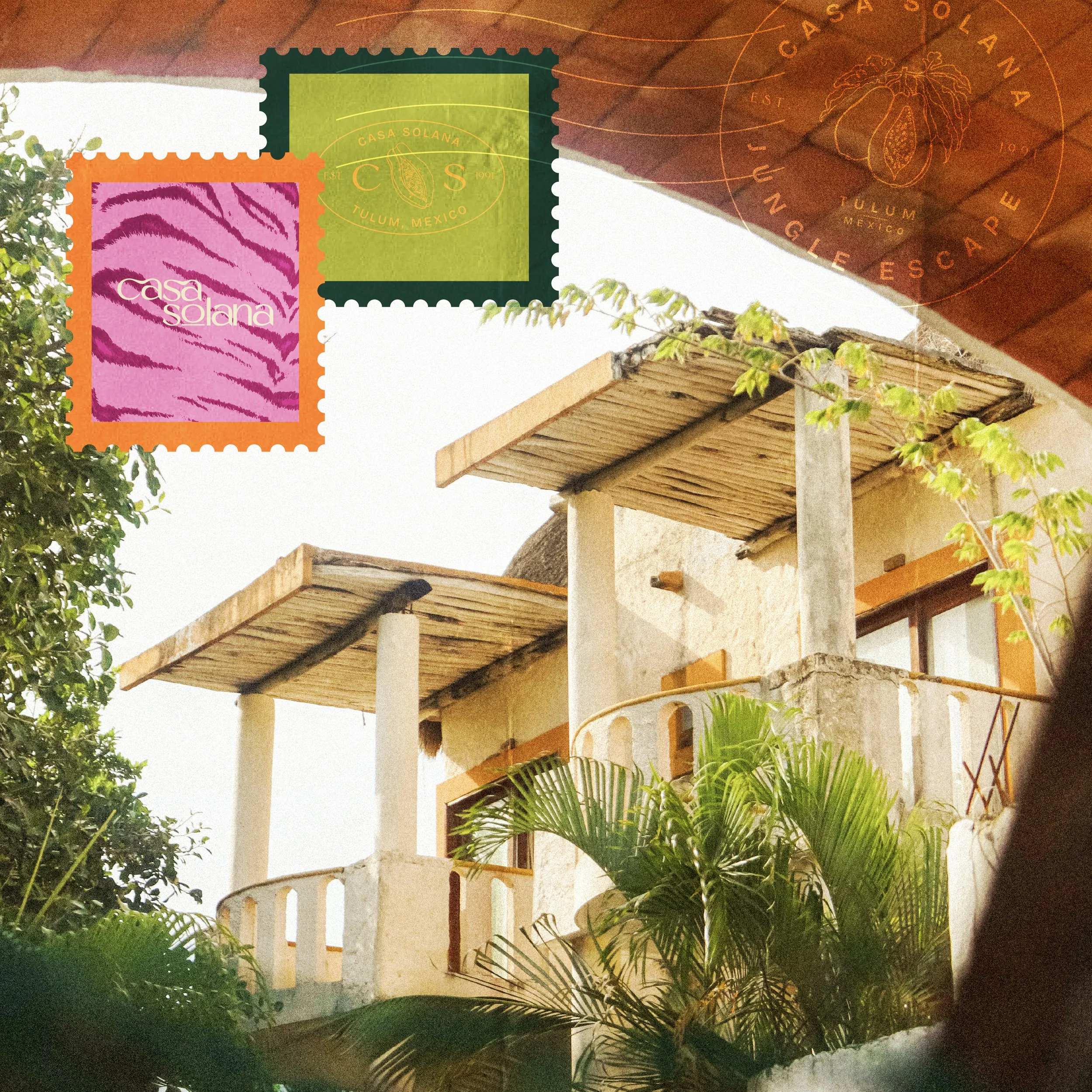 View of two private rooms at Casa Solana featuring the balcony.