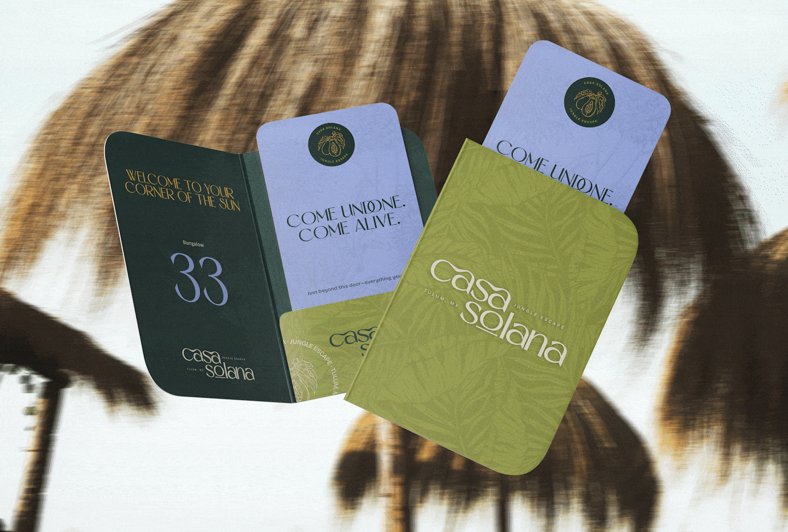 Animation of two variations of Casa Solana's room keys.