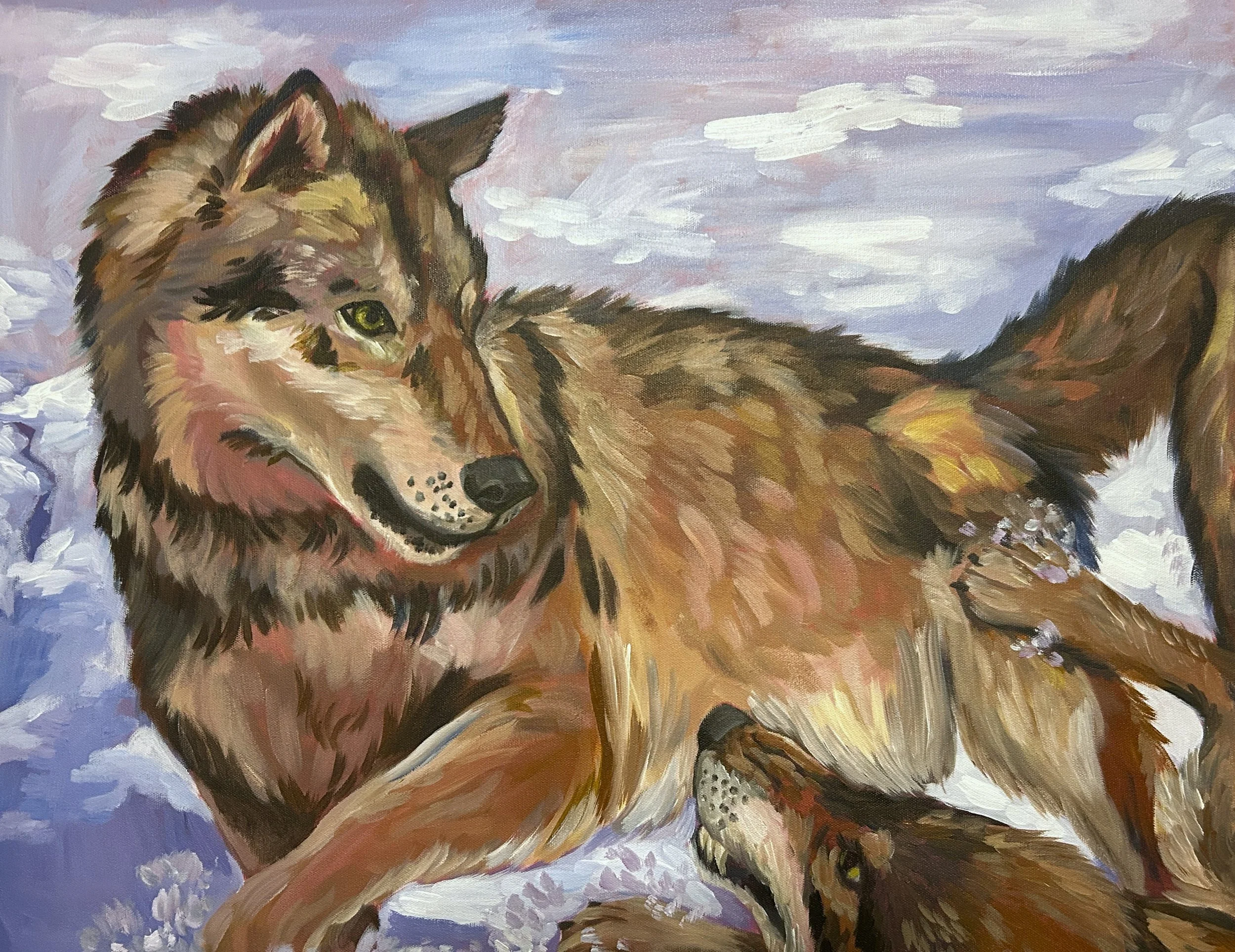 "Siblings Romp in the Snow"
Acrylic on canvas
24" x 30"
2026