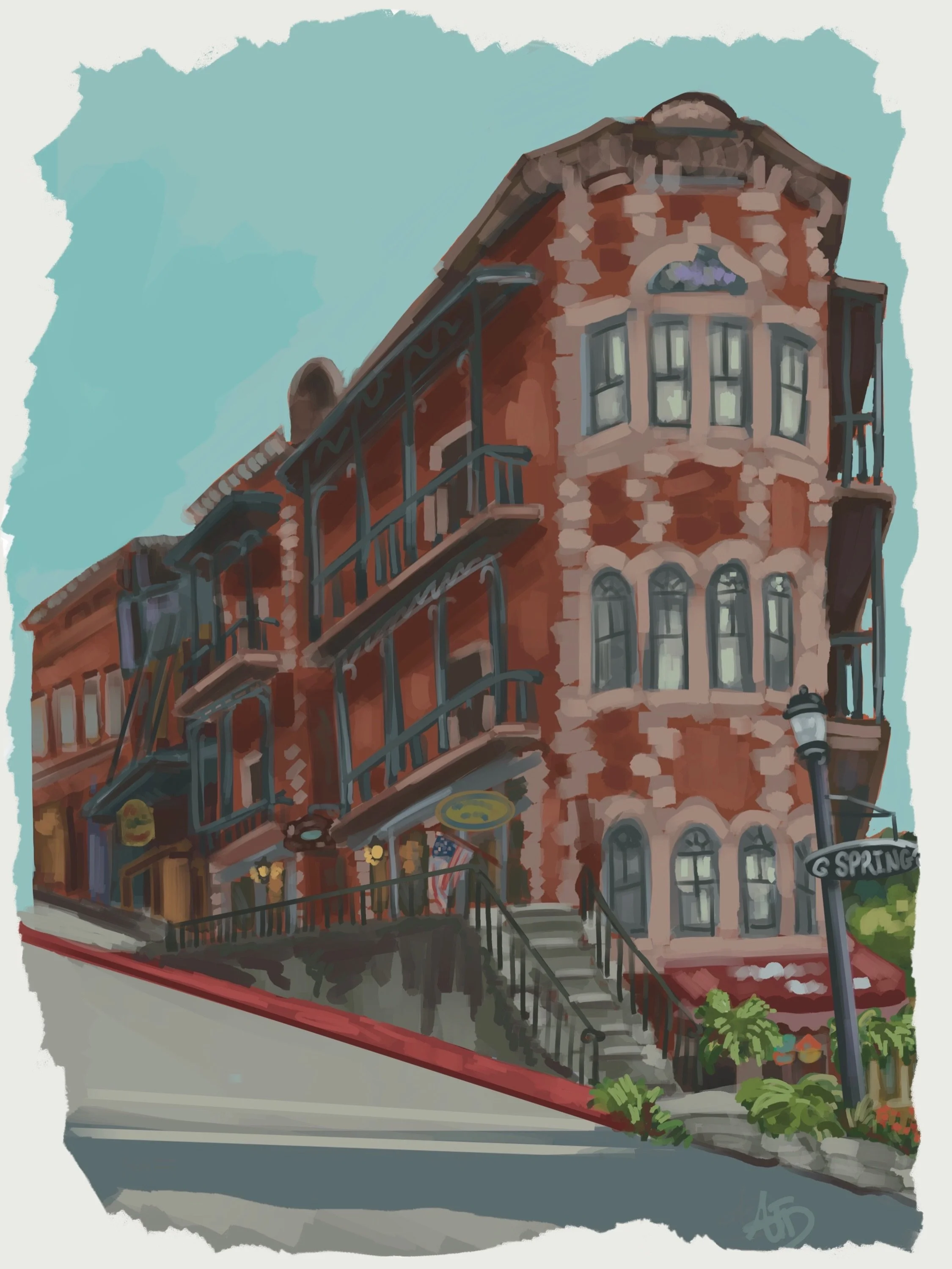 Sunday evening study of Eureka Springs, trying to wrangle this digital business. Plus my lil creature being a goober. 

#pleinairpaintings #eurekaspringspainting #eurekaspringsarkansas