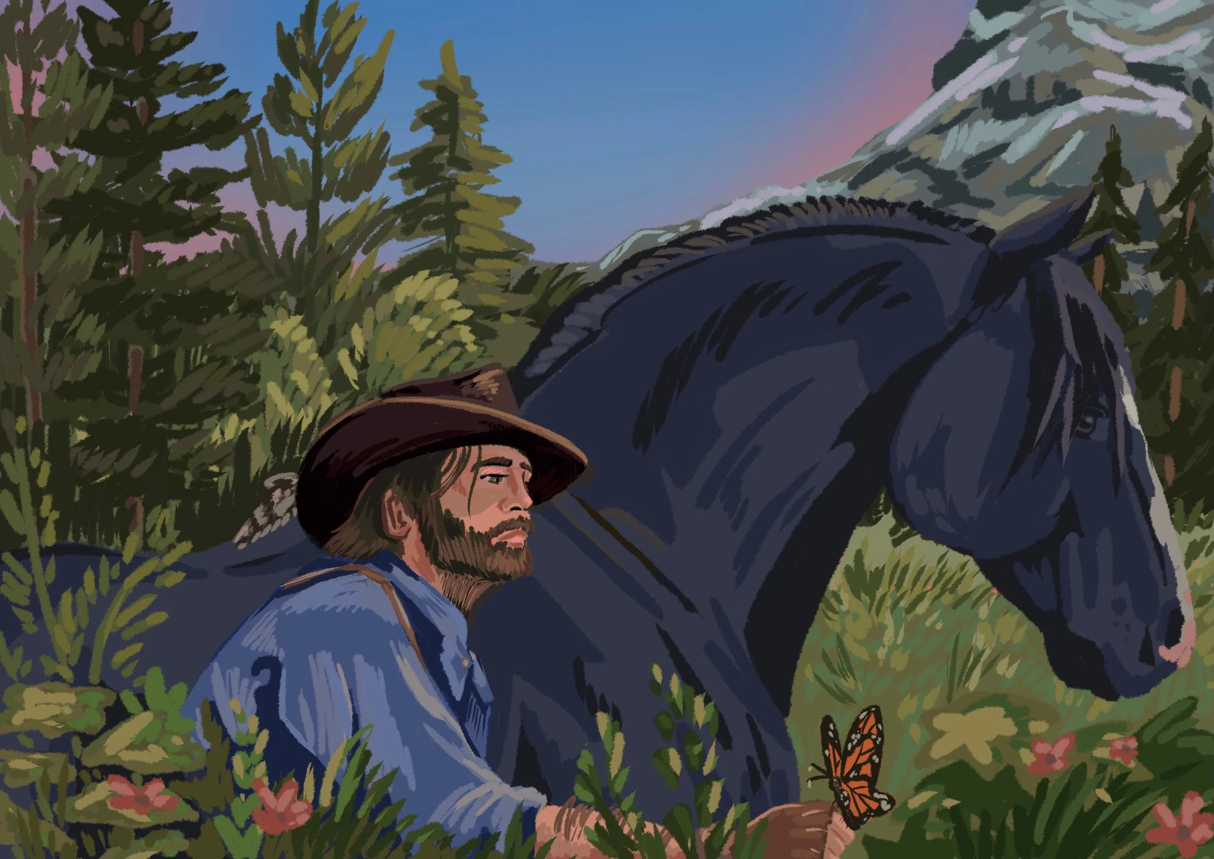 &ldquo;Arthur, oh Arthur, I was just starting to dream the silliest and softest of dreams.&rdquo; 

🌼 

Swipe to see my horses winking ;)

#arthurmorganfanart #rdr2fanart #redeadredemption2