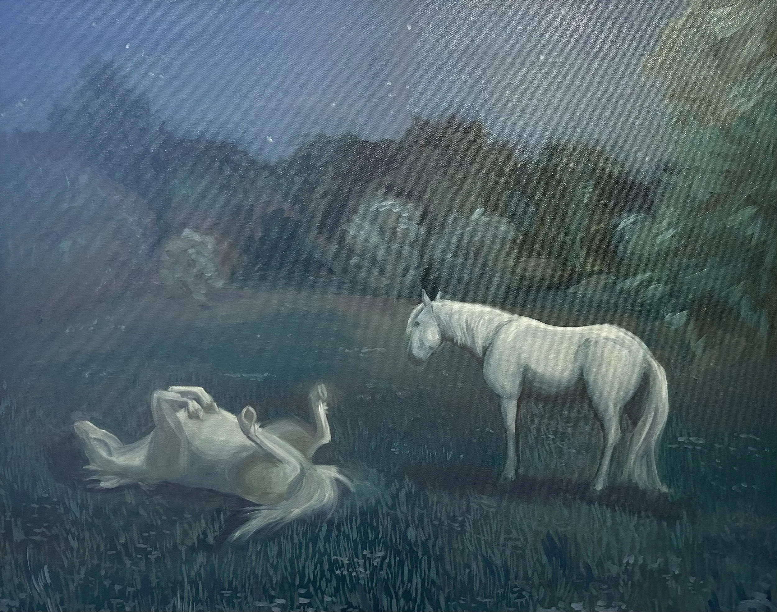Midnight Mass
Oil on canvas
24" x 30" 
2025