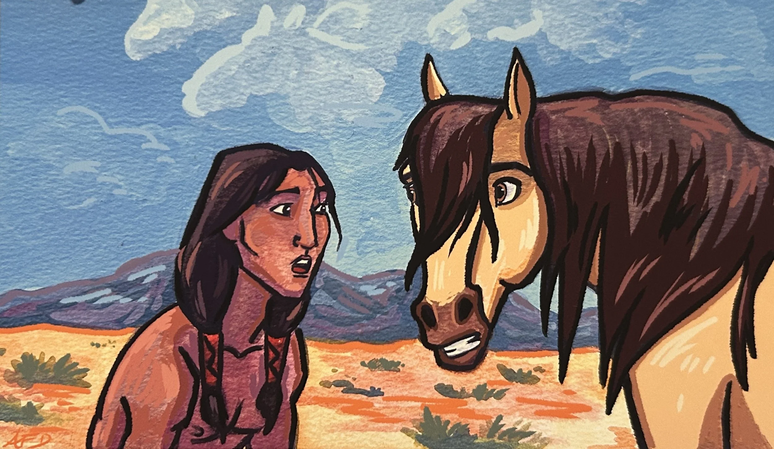 "Free at Last"
Gouache on paper
4" x 6"
2026