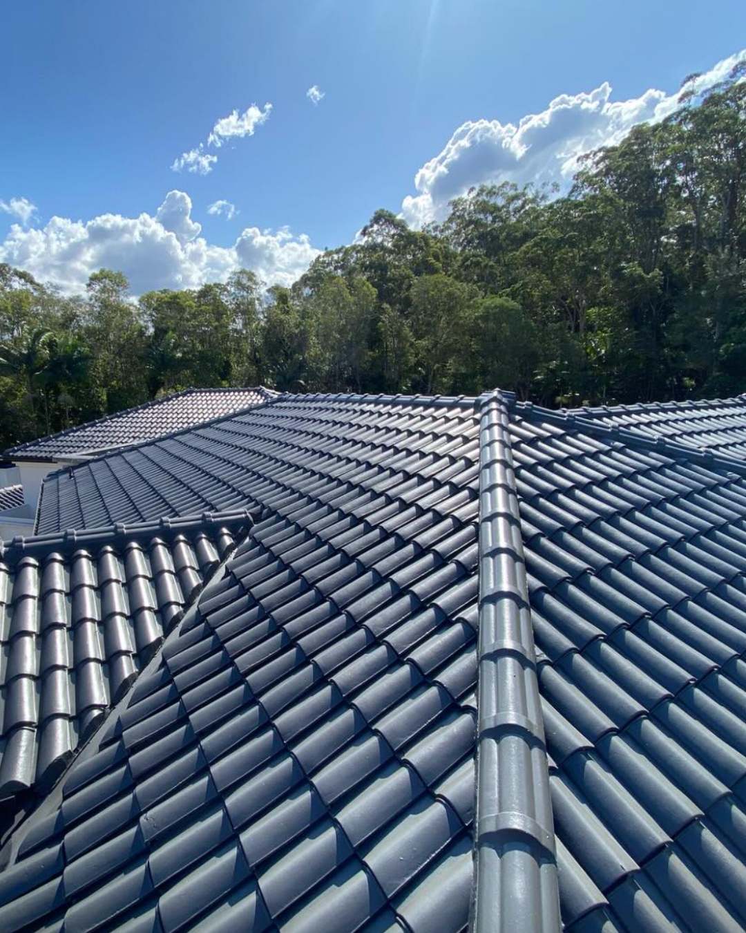 roof restoration sunny day