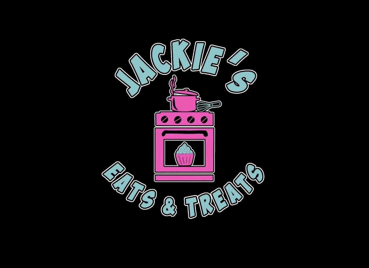 Jackie's Eats and Treats logo, a bakery based in Covington, Indiana offering baked goods and take-and-bake meals.