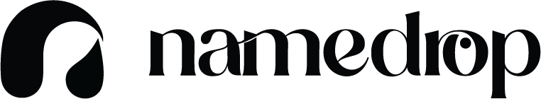 Logo of namedrop, featuring a stylized