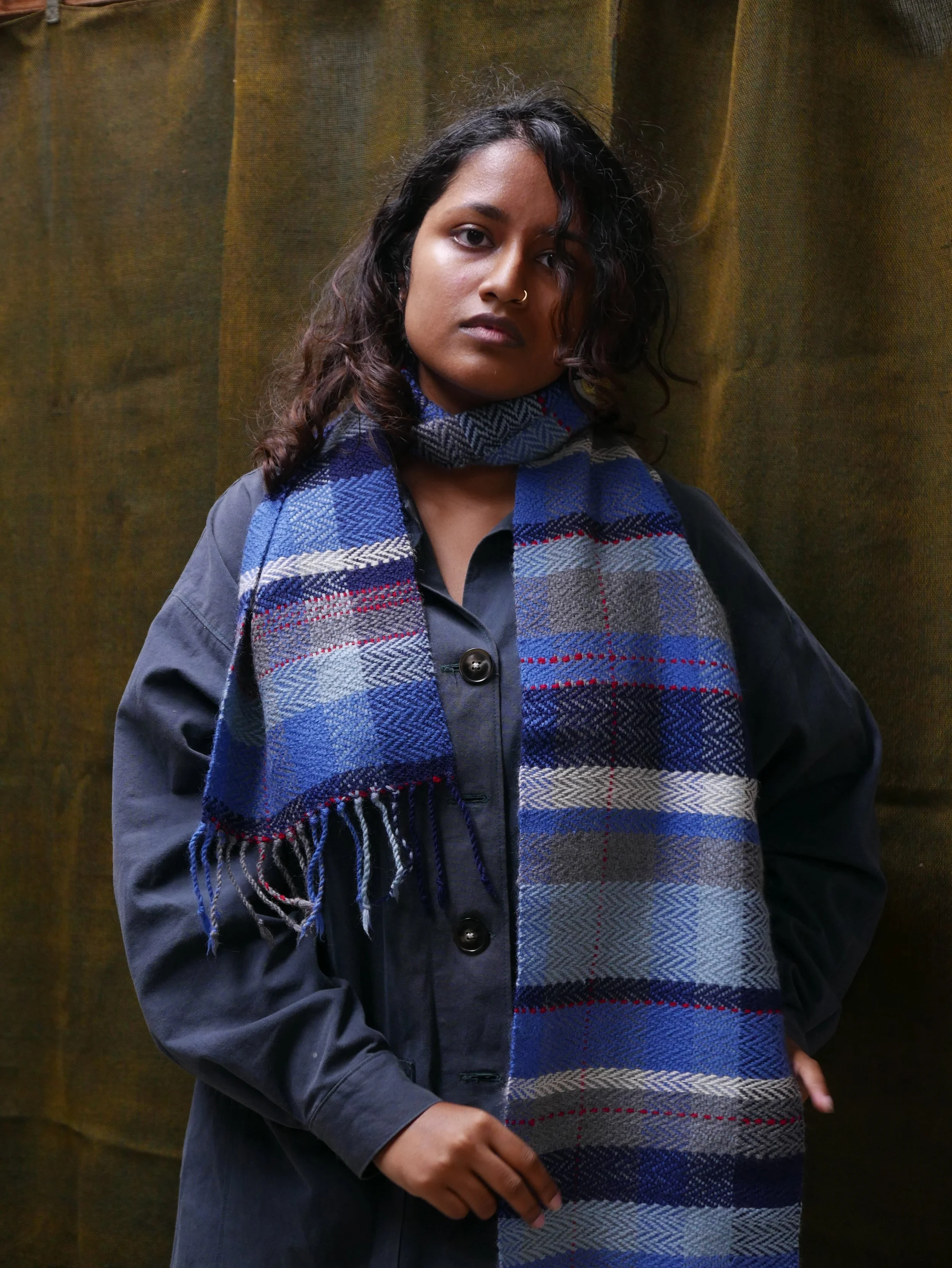 Blue Twill Scarf