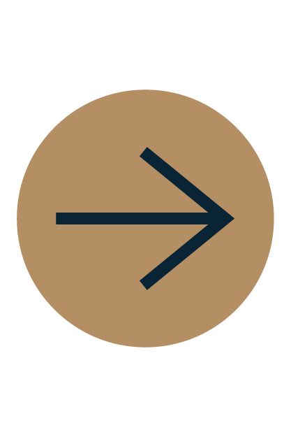 Black arrow pointing to the right inside a beige circle on a black background.