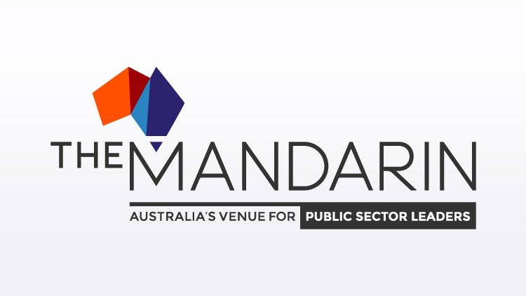 Logo for The Mandarin, Australia's venue for public sector leaders, featuring a stylized orange, blue, and purple geometric icon.