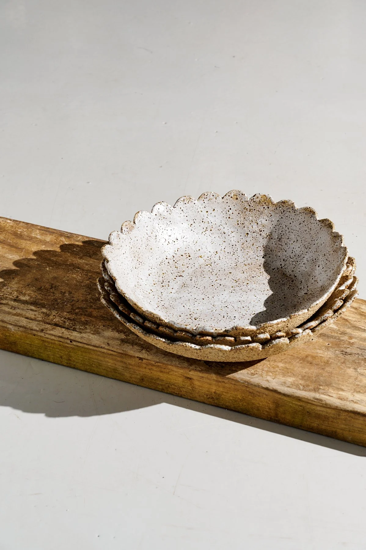 Handcrafted Scalloped Ceramic Bowl