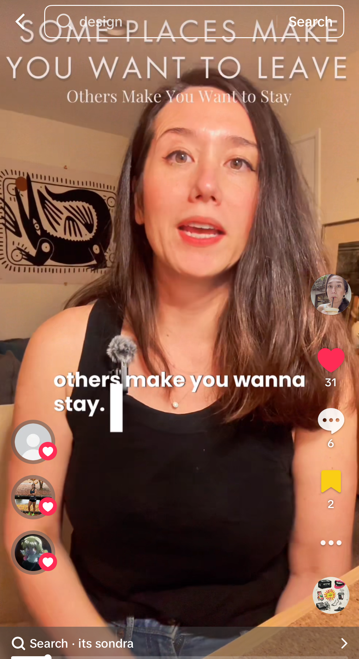 Video still of The Warm Edit founder speaking about place, design, and atmosphere.