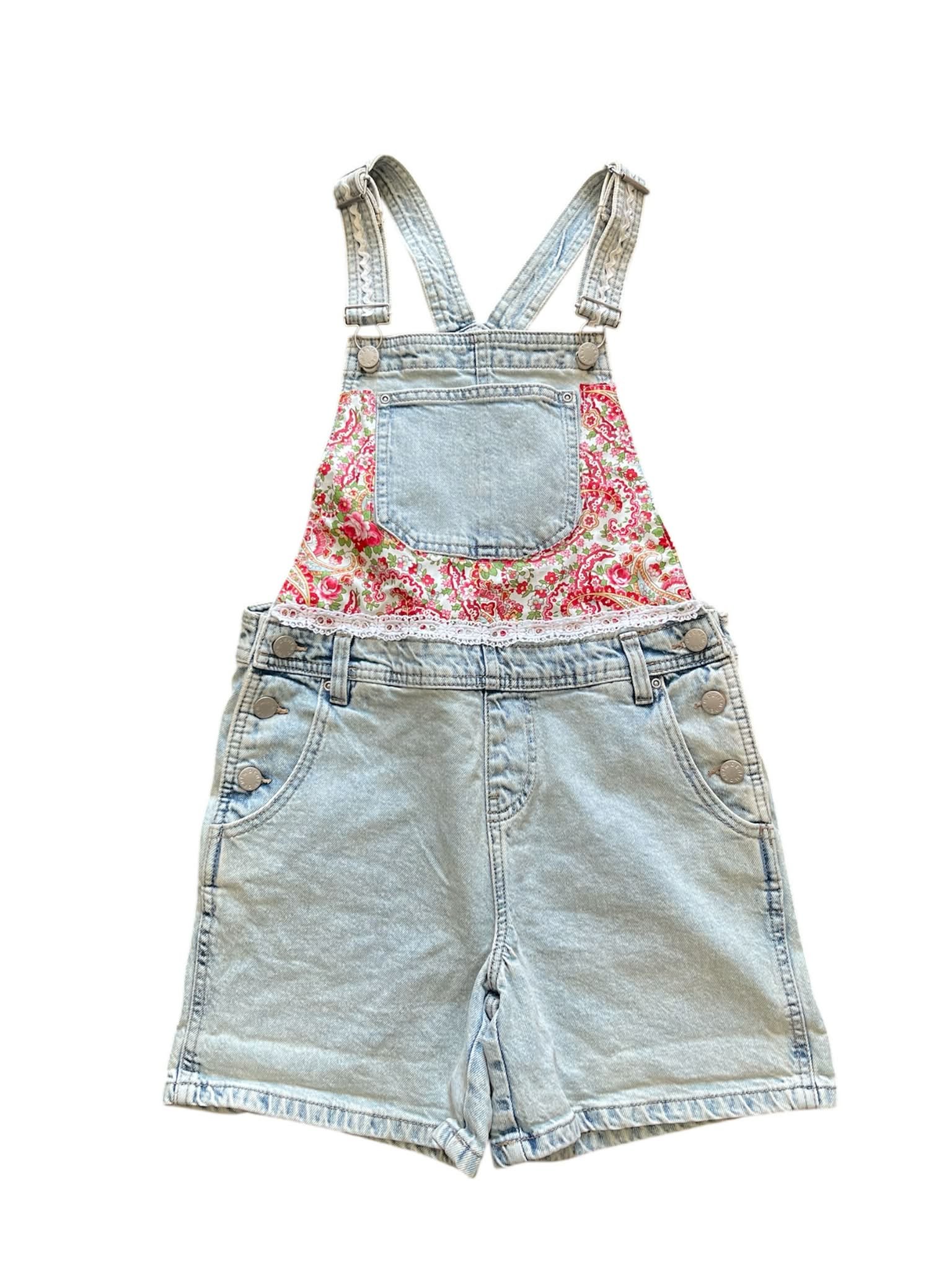 Whimsical Patchwork Kid's Shortalls