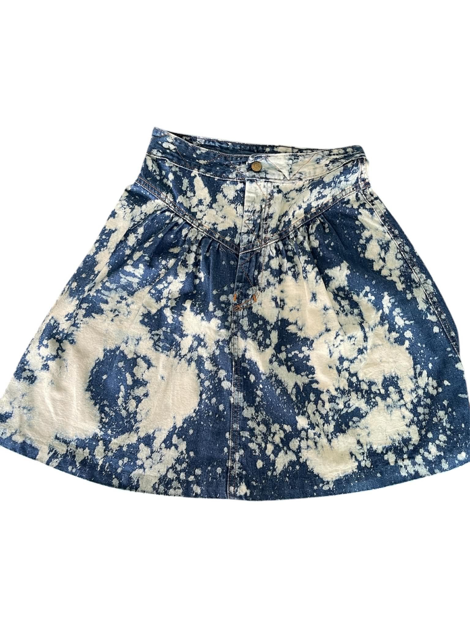 Bleached and Blossom Vintage Skirt