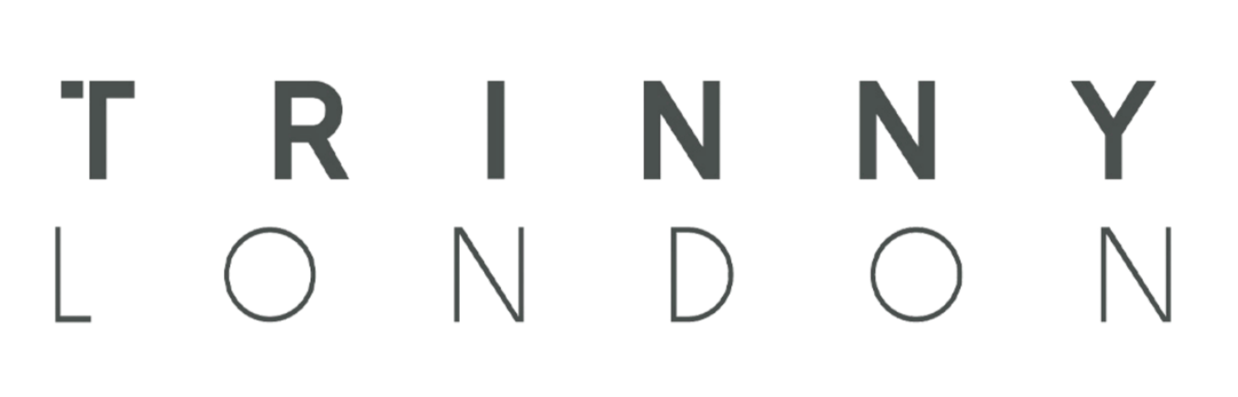 The image displays the logo for 'Trinity London' with stylized letters and a green curved shape in the 'D' of 'London'.