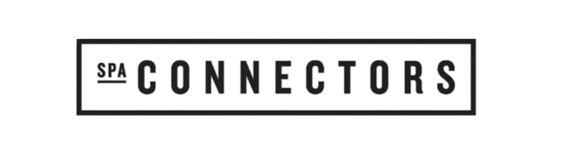 Sign reading 'Spa CONNECTORS' inside a black border.