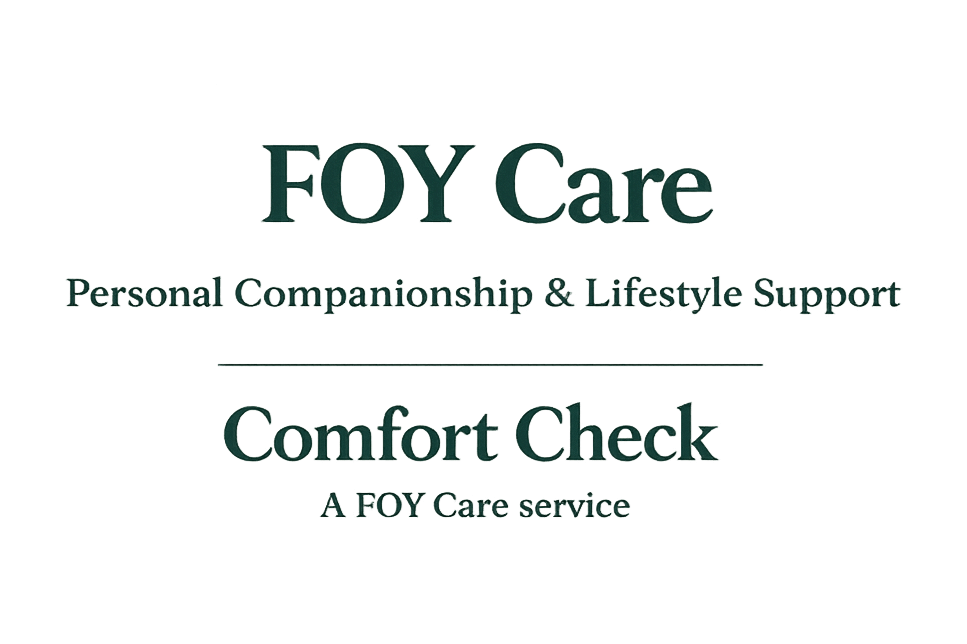 FOY Care non-medical senior companion care and Comfort Check visits in Oshkosh Wisconsin providing personal companionship and lifestyle support