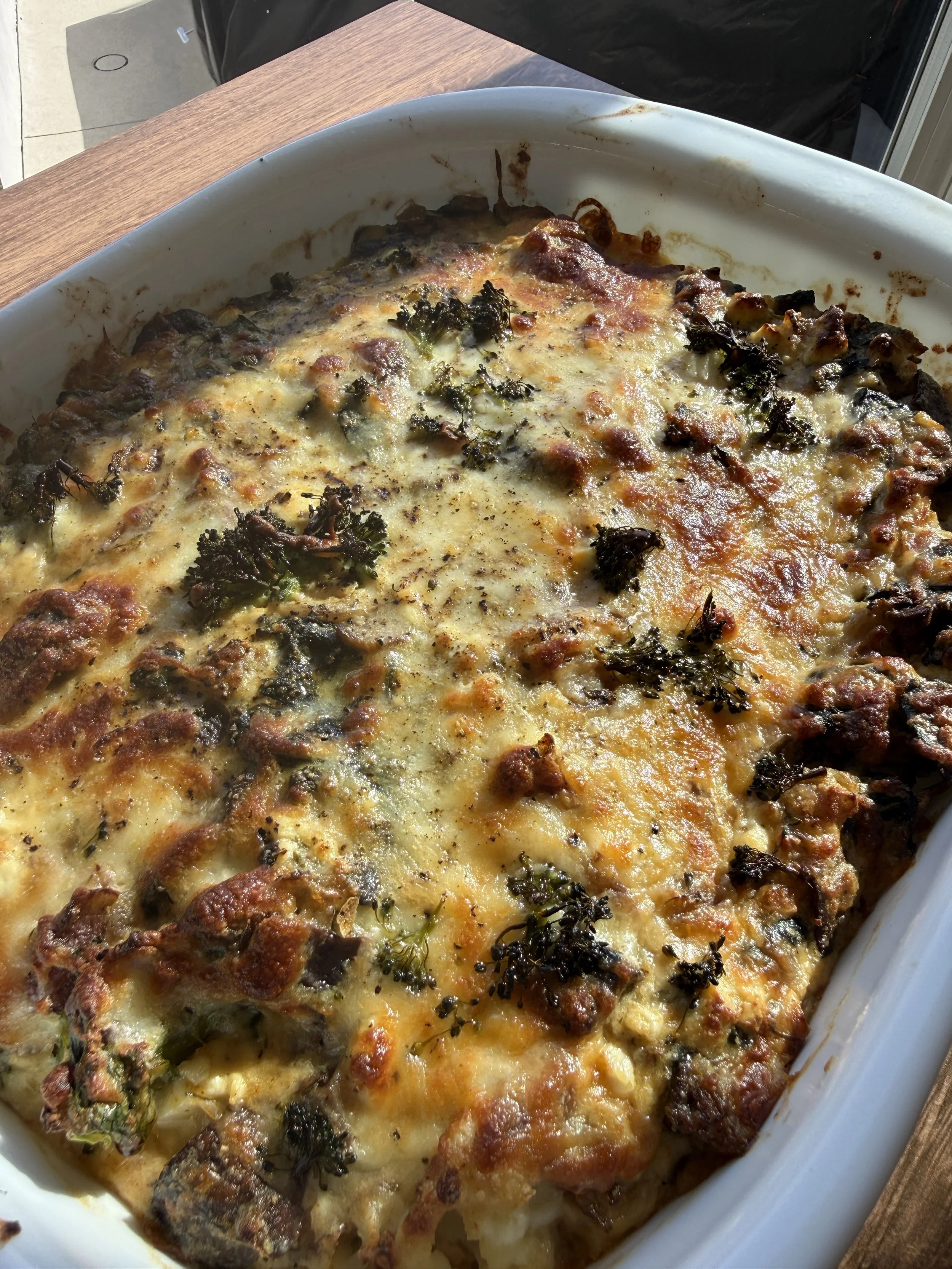 Savory Vegetable &amp; Feta Gratin