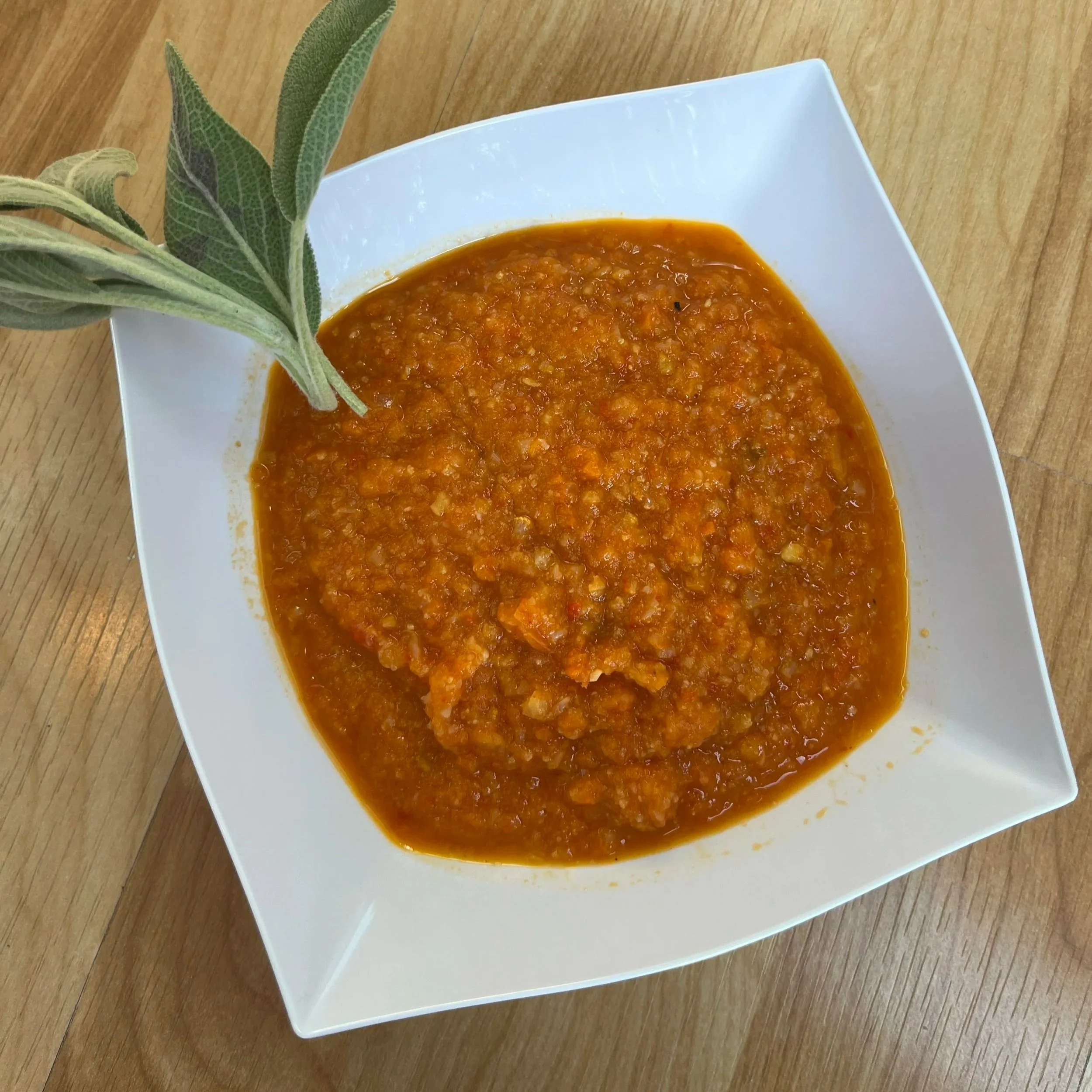Rustic Sheet-Pan Roasted Tomato &amp; Red Pepper Soup 