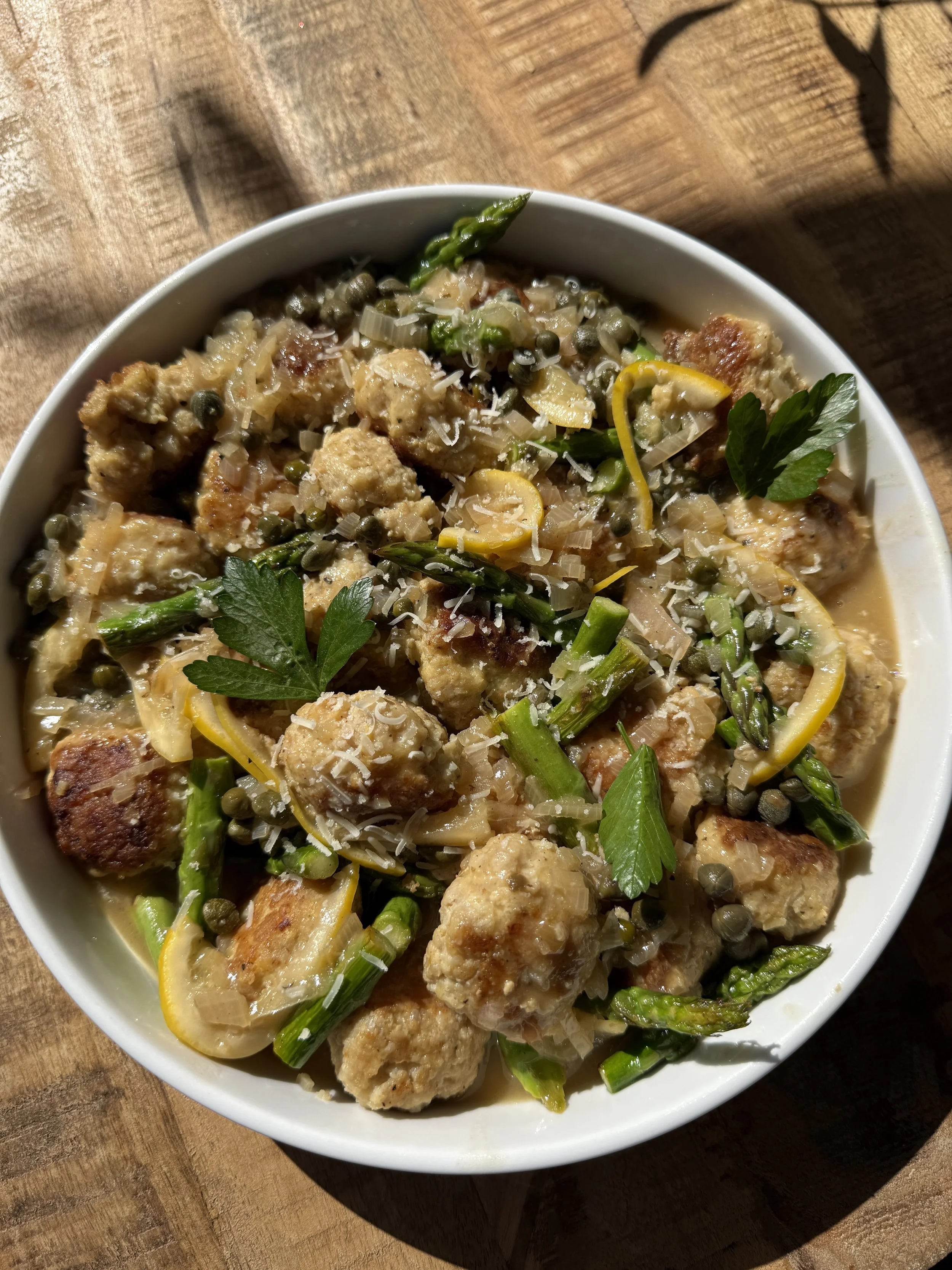 Juicy Lemon Chicken Piccata Meatballs