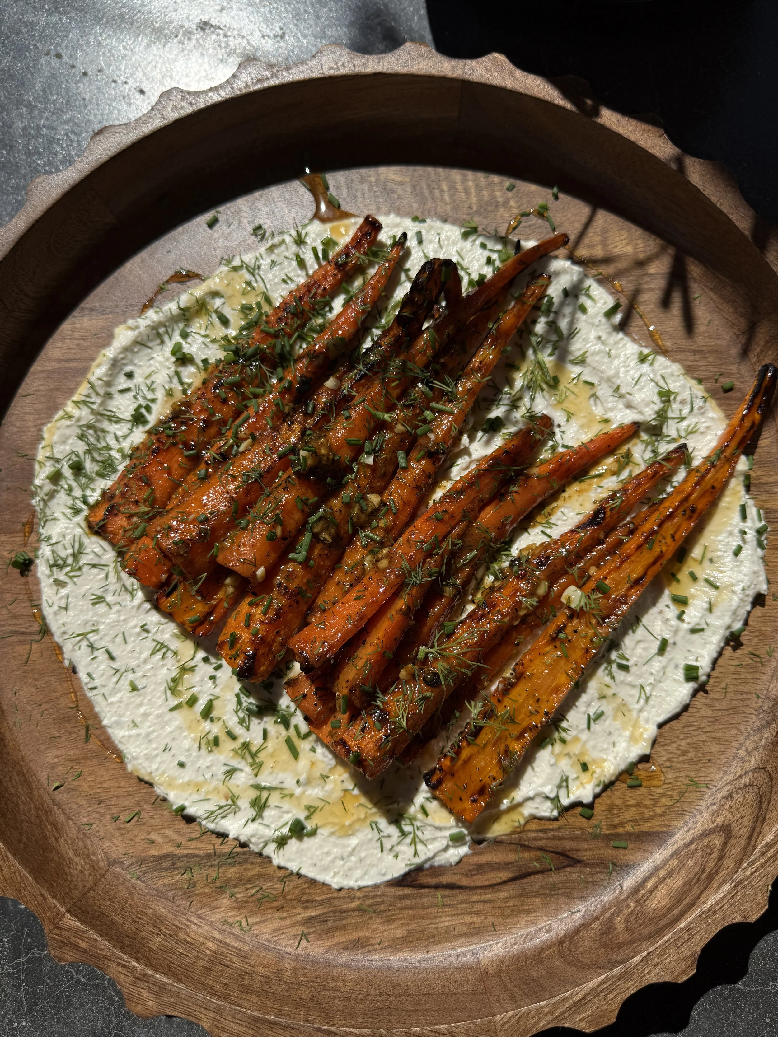Honey Roasted Carrots with Whipped Feta