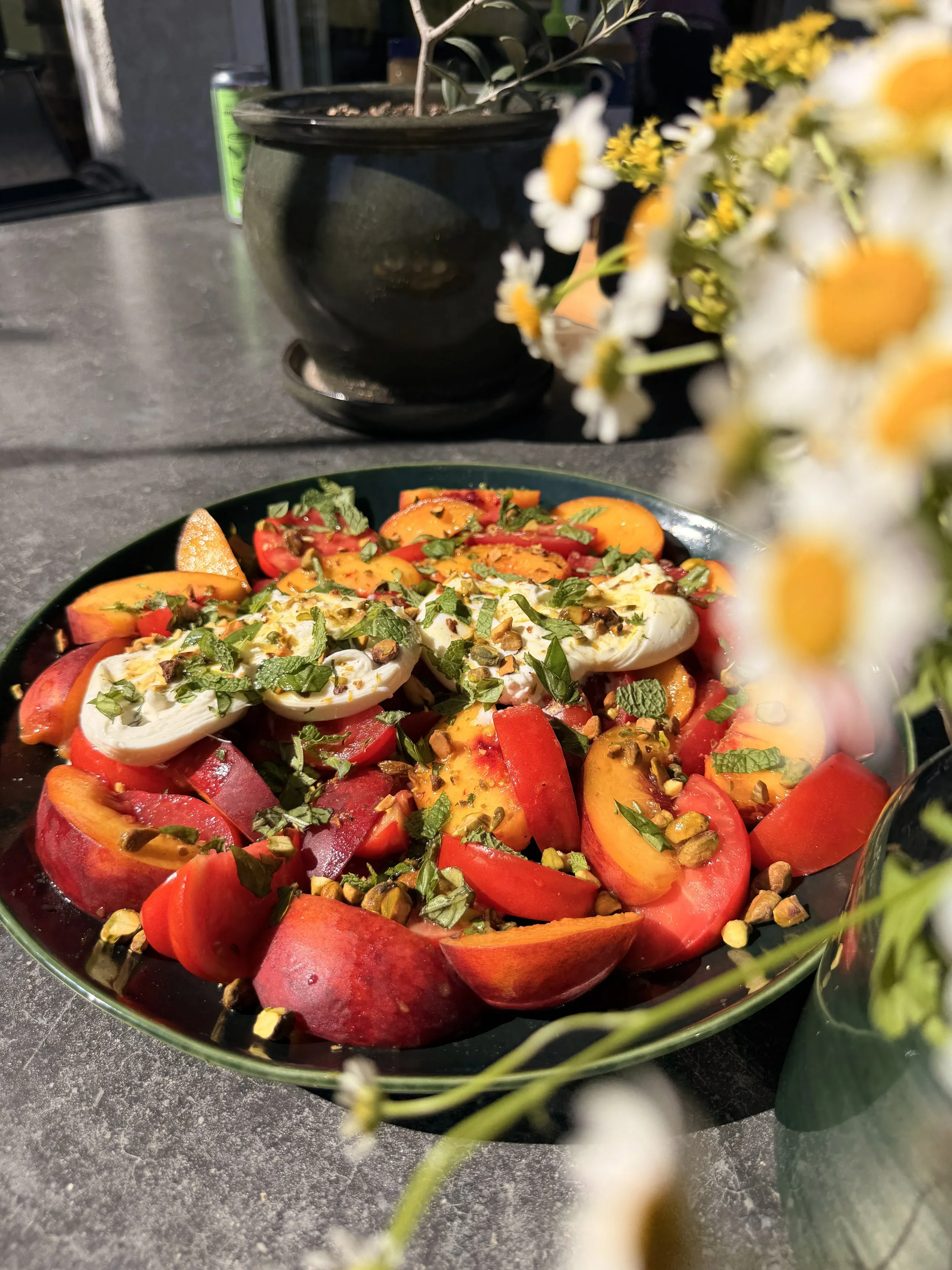 Peach Burrata Salad