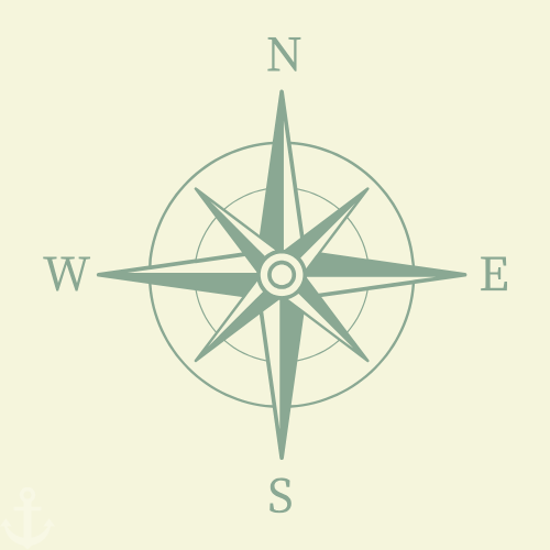 Minimalist compass icon representing quick direction and clarity for The Stability Check coaching package.
