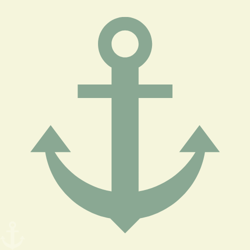Deep Ocean Blue anchor icon symbolizing structure and stability for The Anchor Habit Core Program.