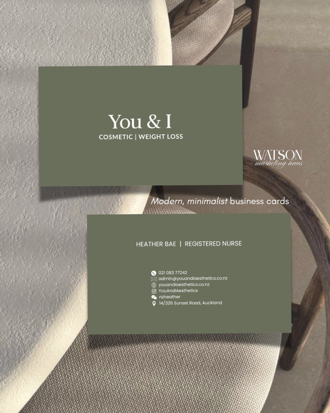 Modern, minimalist business cards by Watson Marketing Haus.
Because first impressions should feel as considered as the brand behind them ☁️

gracey@watsonmarketinghaus.com for yours.