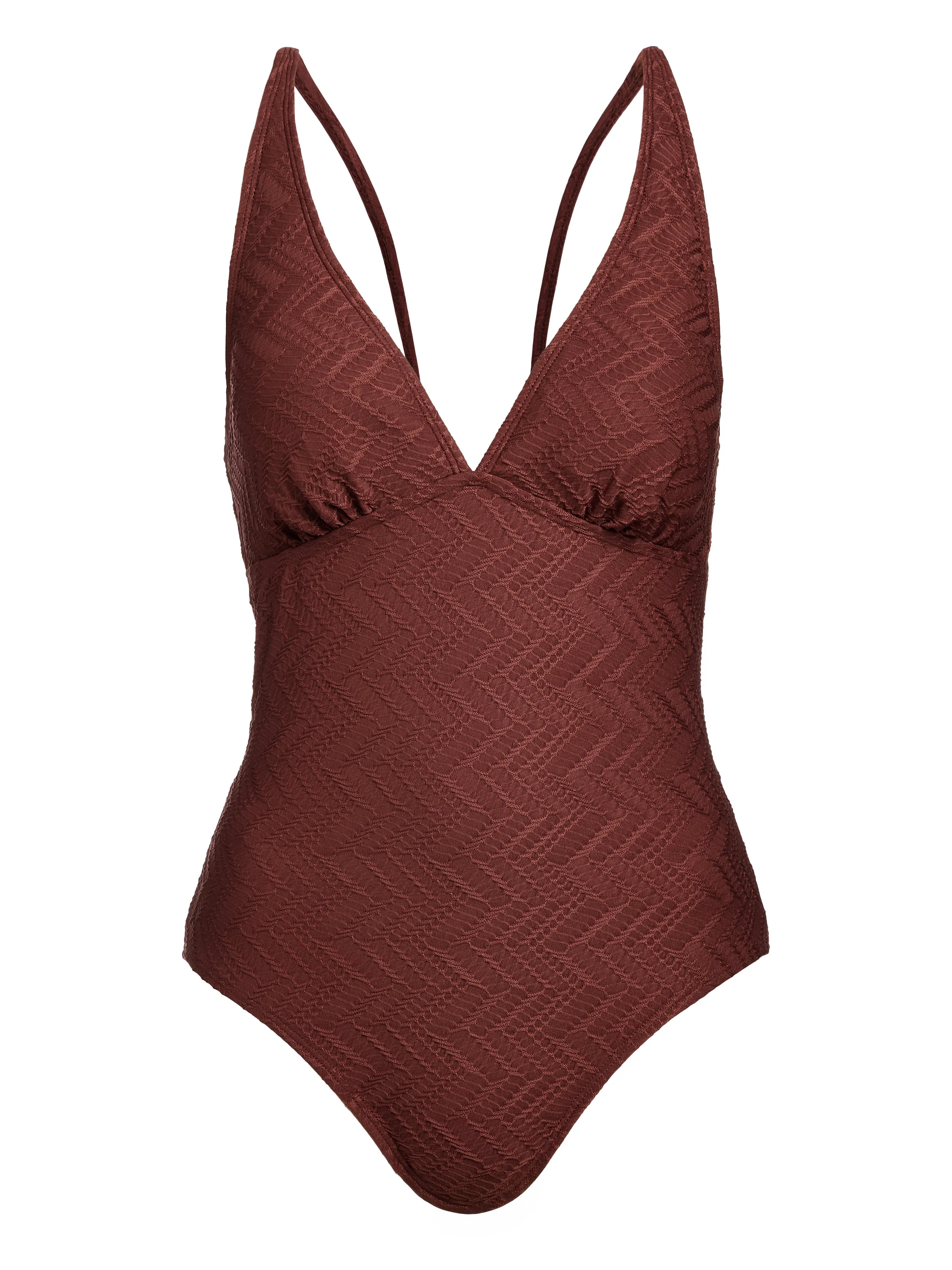 Tu Brown Plunge Textured Swimsuit £16.jpg