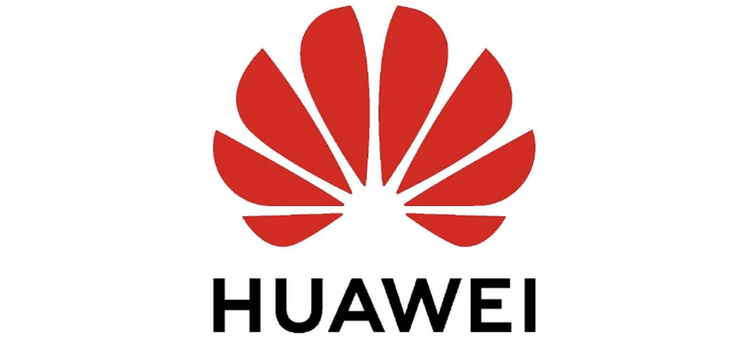 Huawei logo with a red stylized flower design above the black text "HUAWEI" on a white background.