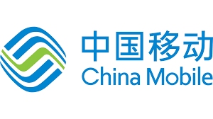 China Mobile logo with stylized blue and green wave design and Chinese characters.