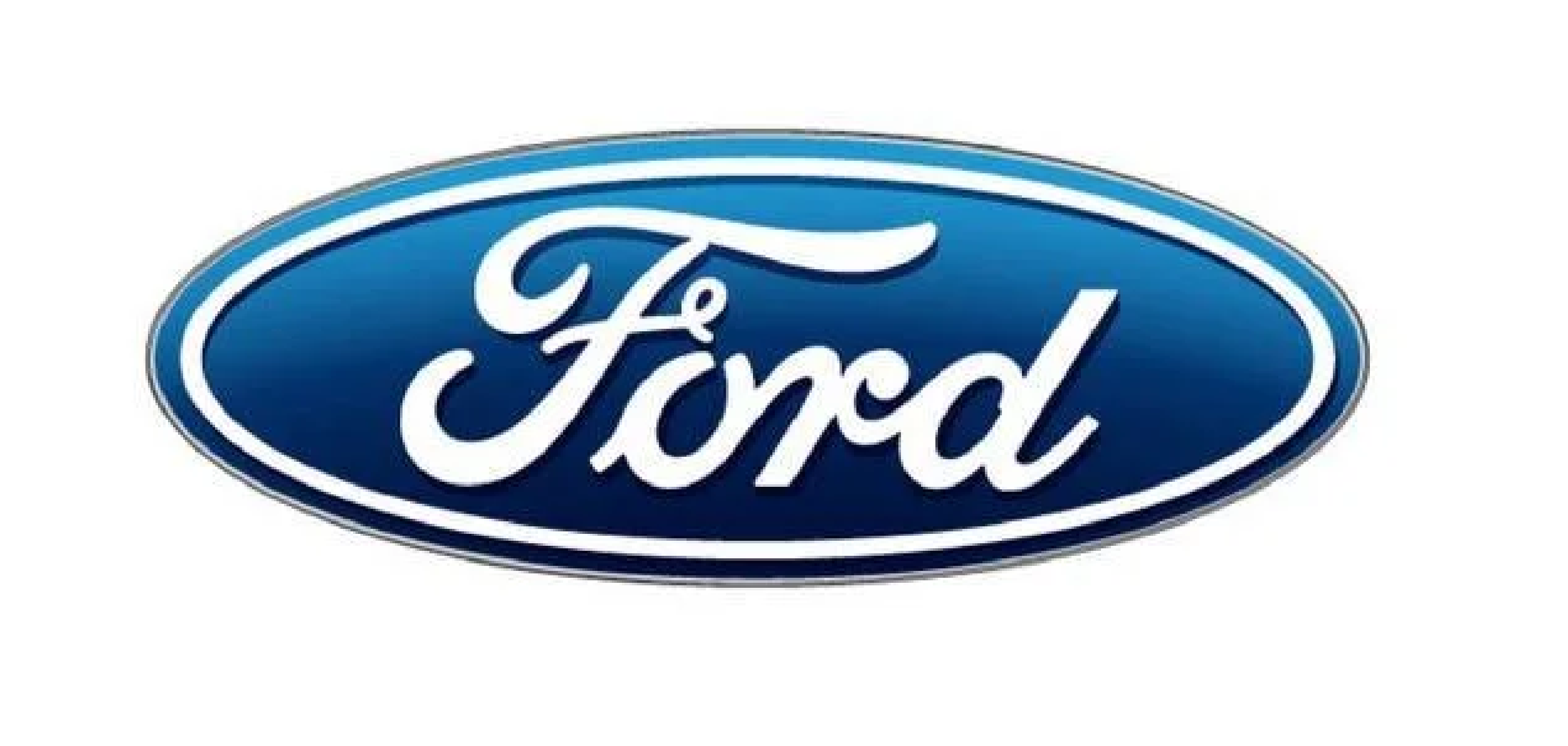 Ford logo in blue oval with white script font.