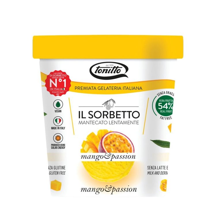 Tonitto Il Sorbetto Mango og pasjonsfrukt, 500 ml