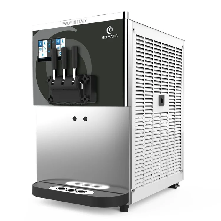 Gel Matic Twin flavor GR i stål, tosmaksmaskin for soft serve
