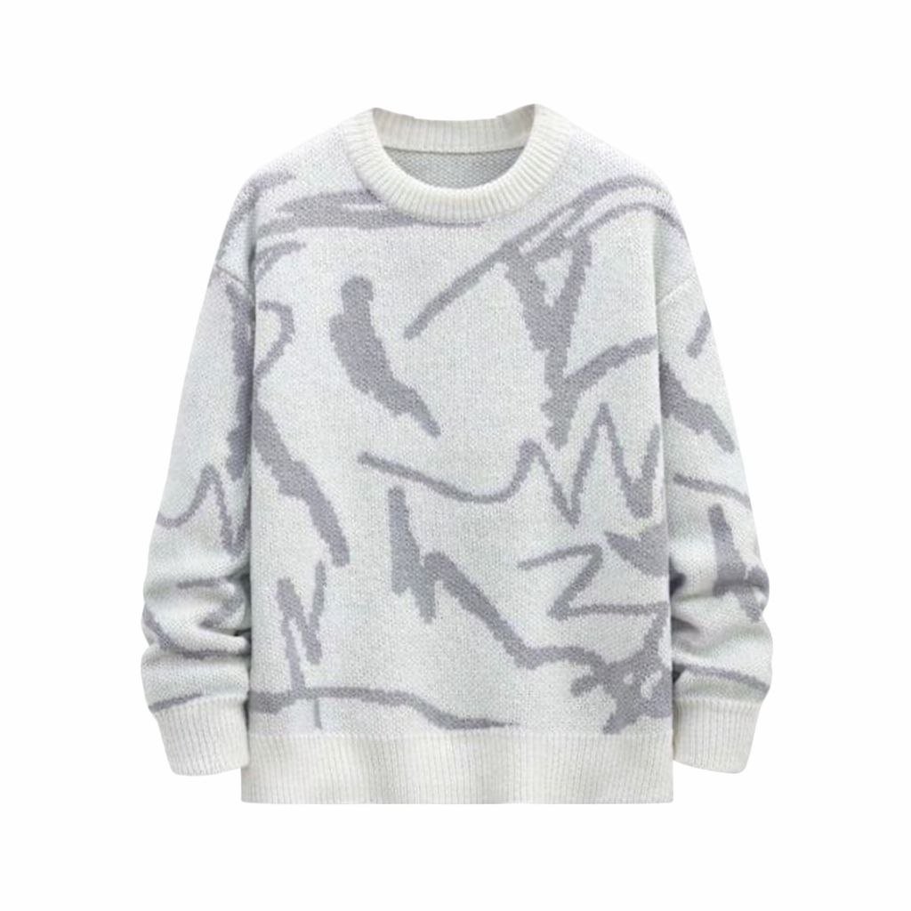 Abstract White Sweater