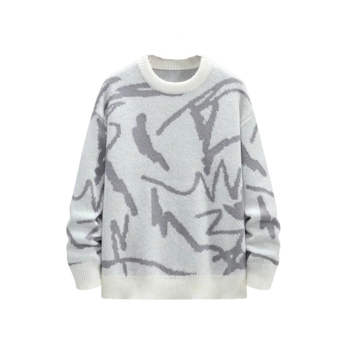Abstract White Sweater