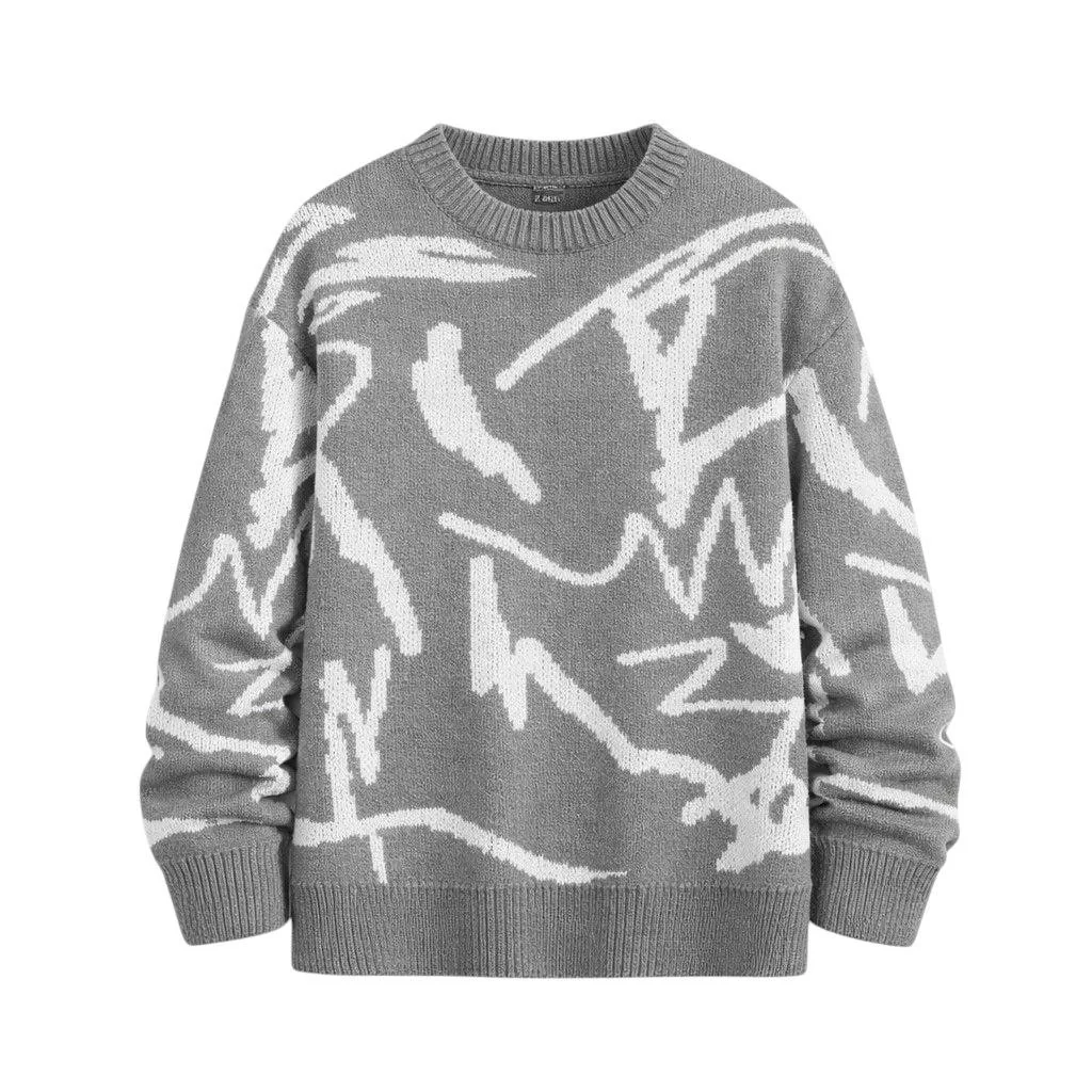 Abstract Grey Sweater