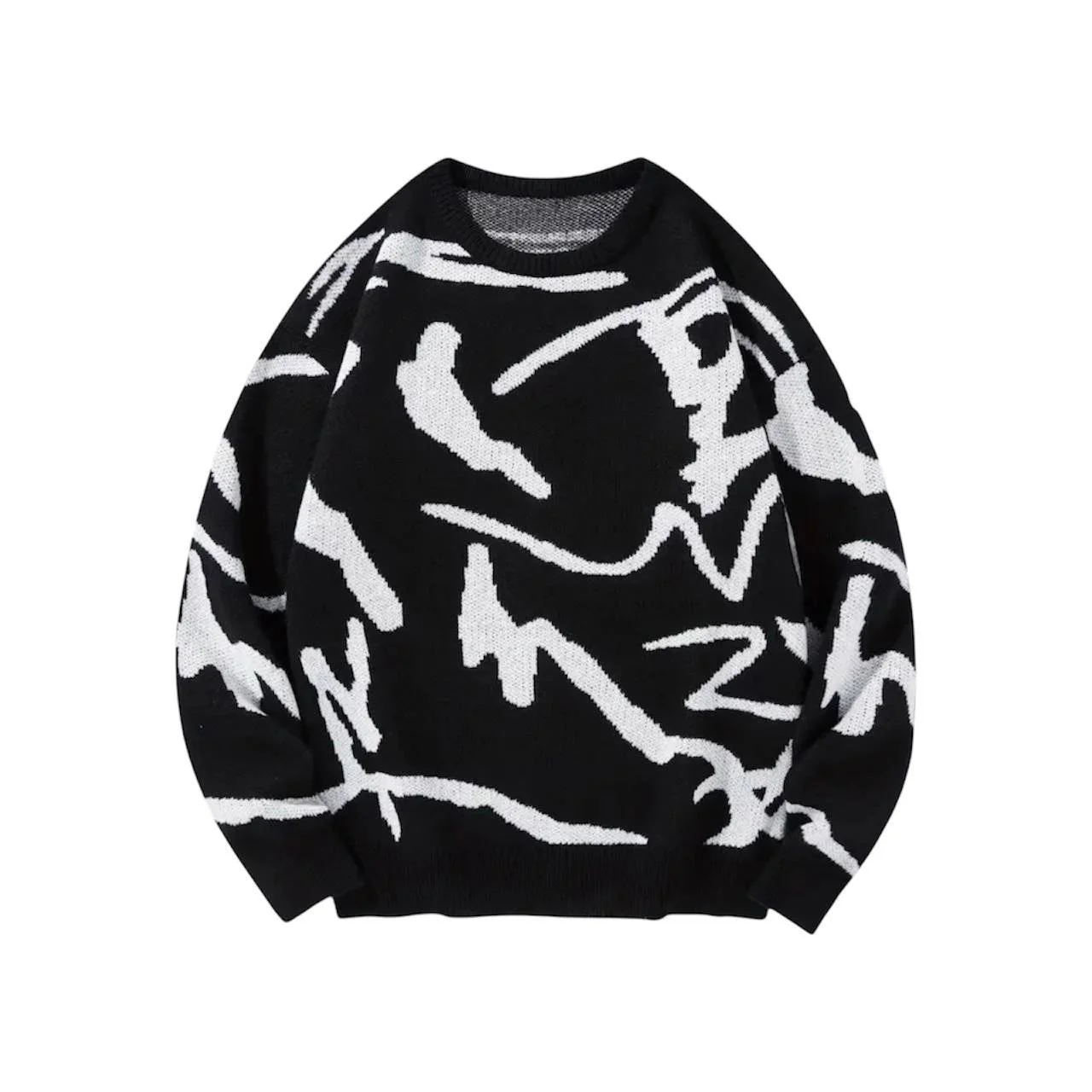 Abstract Black Sweater