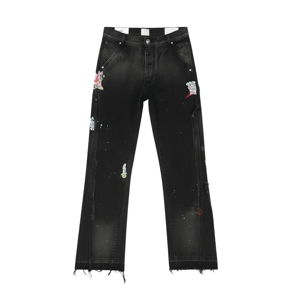 Paint Black Flare Jeans