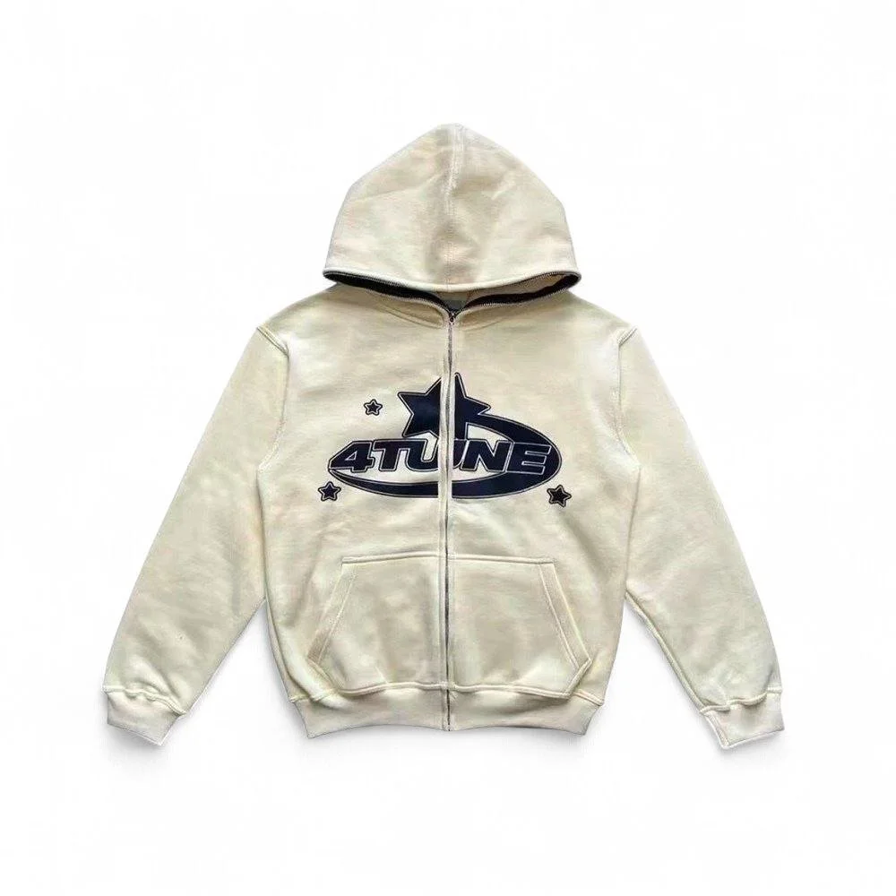 Beige Tune Star Hoodie