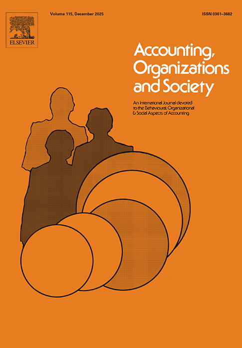 Accounting, Organizations & Society