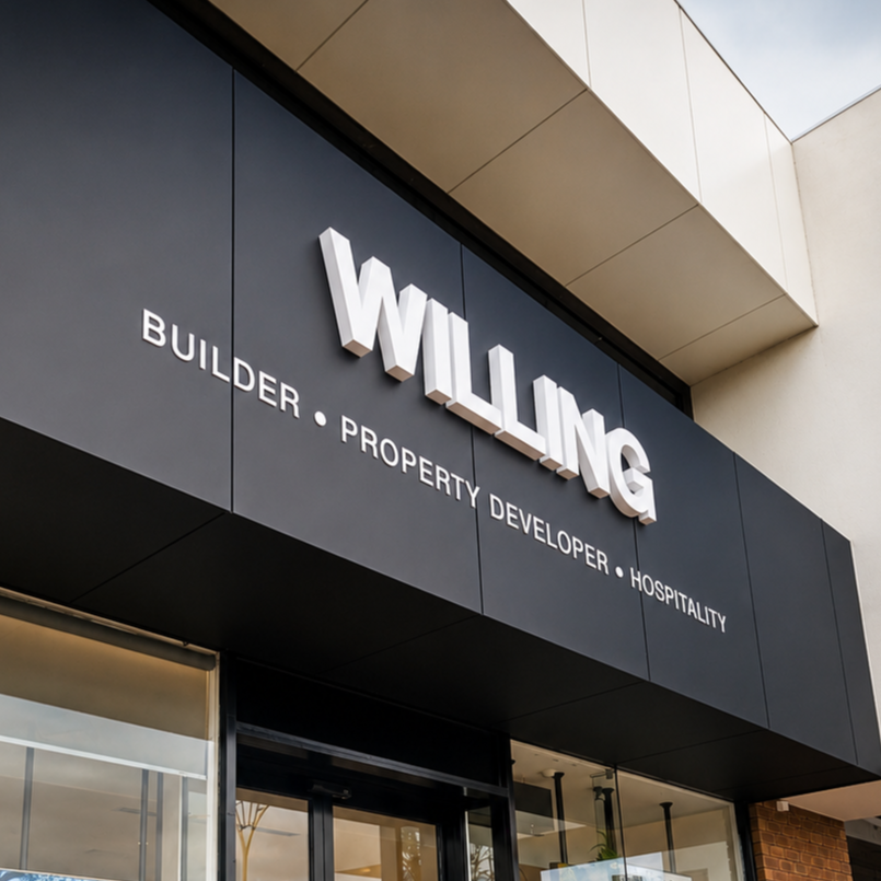 Premium 3D printed reception logo installed on shop front by Blackbird Sign Company in Perth.