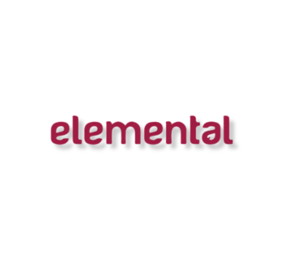 The image features the logo named 'elemental' in bold, purple-pink letters beneath.