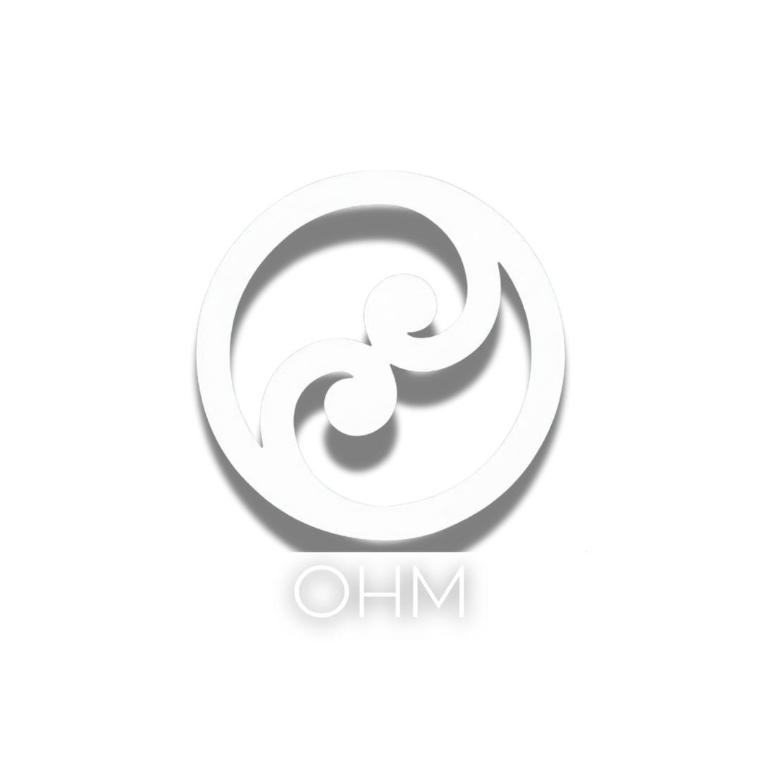 Logo for Ohm, a company or organisation dedicated to an Optimal Health Model, featuring a stylised circular design and the text 'onehm' and 'Optimal Health Model'.