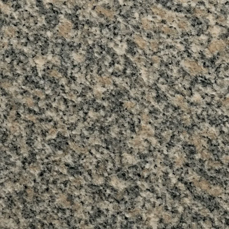 Close-up image of a granite countertop with a speckled pattern of gray, black, and beige colors.