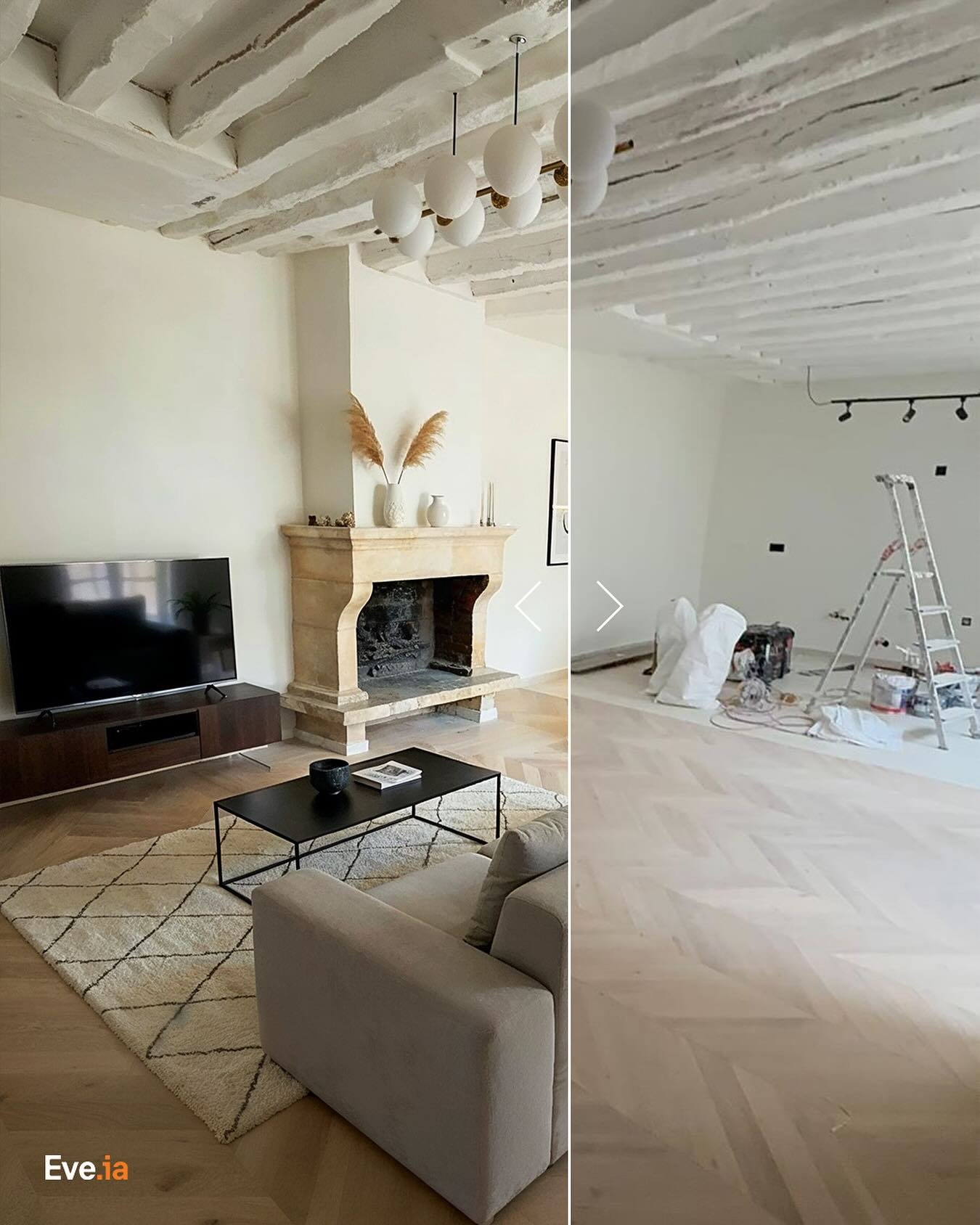 Entre construction et cr&eacute;ation, il n&rsquo;y a qu&rsquo;une vision. 
Voici un petit avant/apr&egrave;s. Vous en pensez quoi ?

#eveia #design #directionartistique #transformation #home